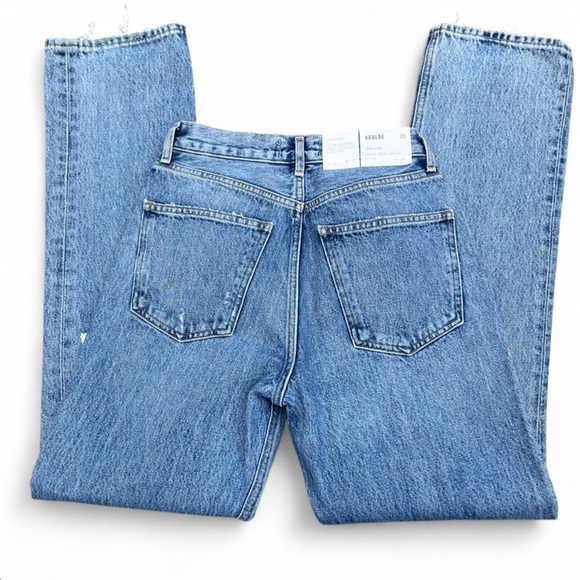 AGOLDE Lana Distressed Straight Leg Jeans Size 25 - Picture 8 of 9